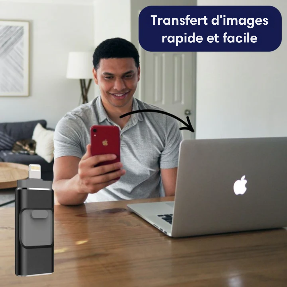 Clé USB 4 en 1 - Transfert d'images à la vitesse de l'éclair