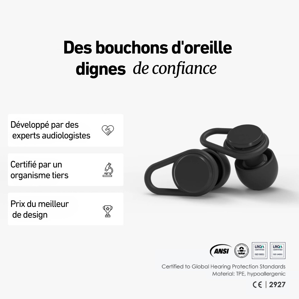 Bouchons d'oreilles WavPlugs + Boîtier Offert