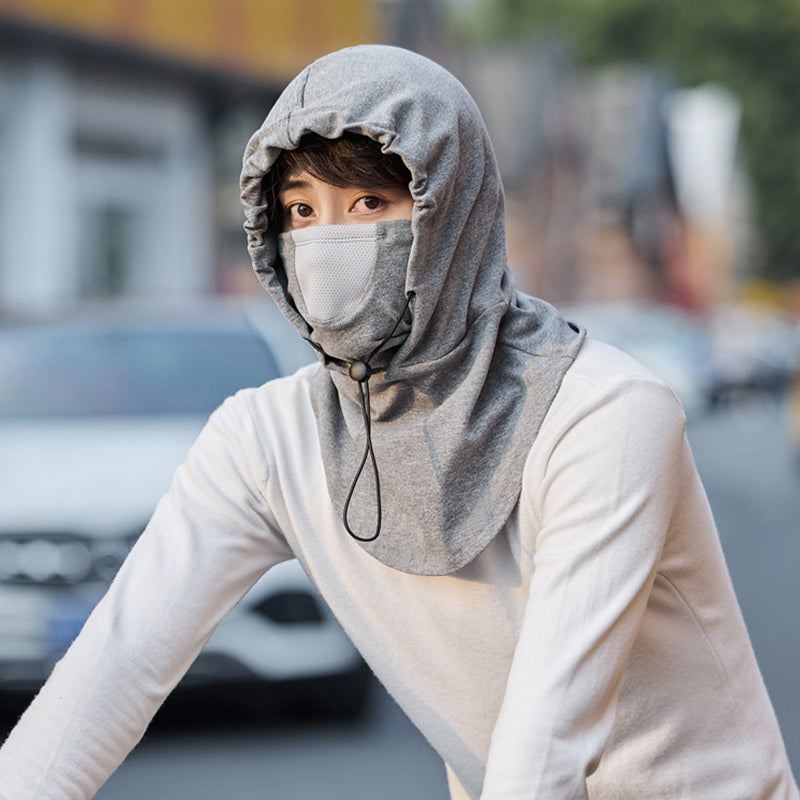 Hooded Face Mask with Neckwarmer for Cycling