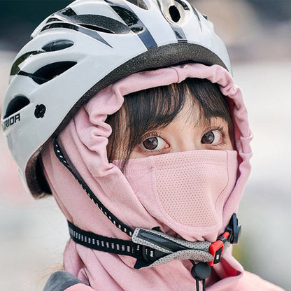 Hooded Face Mask with Neckwarmer for Cycling