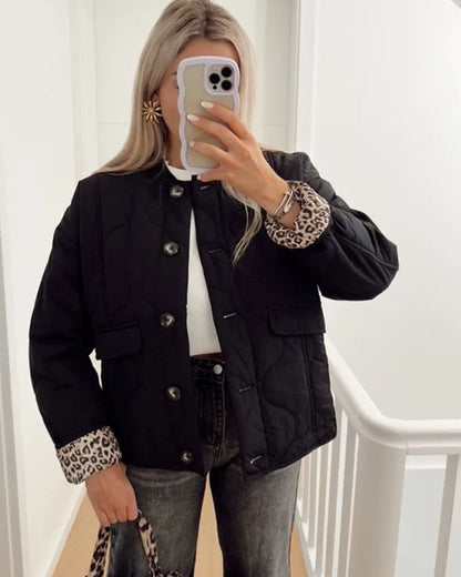 Jacke mit Leopardenfutter