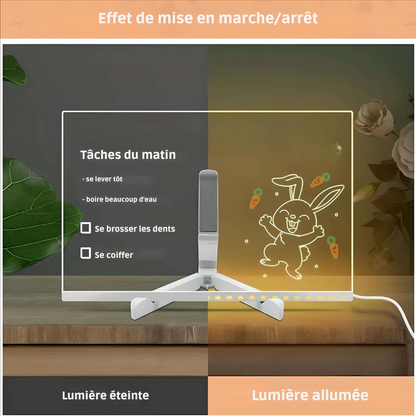 Tablette à dessin Magique LED (7 crayons lumineux inclus)