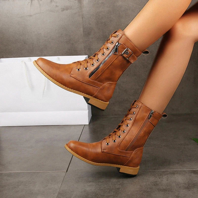 Brandy Leather Boots