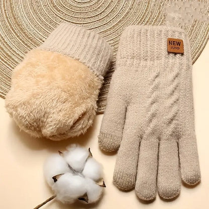 Taktile Winterhandschuhe mit warmem Futter