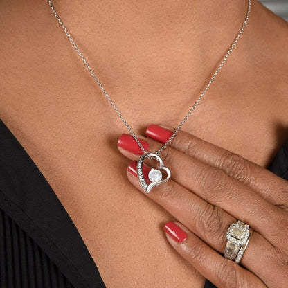 Collier avec un message d'amour "Depuis le jour où nos chemins"