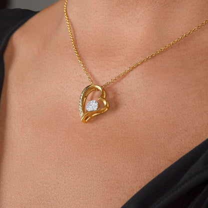 Collier avec un message d'amour "Depuis le jour où nos chemins"